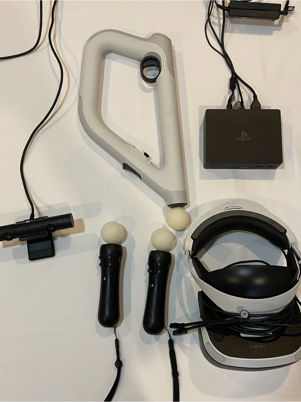 Sony PSVR Headset and Sense Controllers Bundle in White and Black